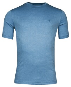 Baileys Crew Neck Two-Tone Interlock T-Shirt Delft Blue