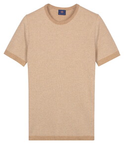 Baileys Crew Neck Two-Tone Jacquard Texture Trui Zand