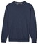 Baileys Crew Neck Uni Color Pima Cotton Trui Dark Denim Blue