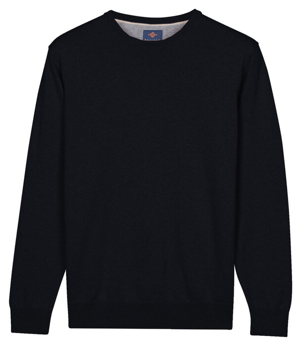 Baileys Crew Neck Uni Color Pima Cotton Trui Navy
