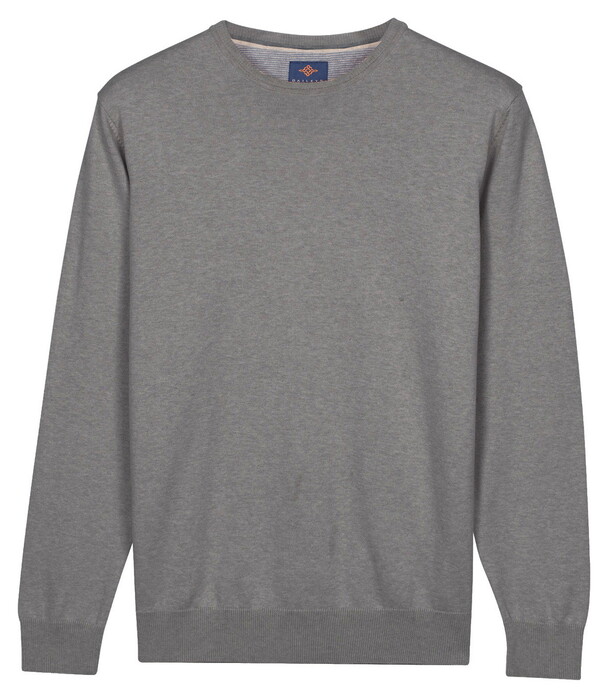 Baileys Crew Neck Uni Color Pima Cotton Trui Steel Grey