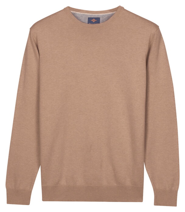 Baileys Crew Neck Uni Color Pima Cotton Trui Taupe
