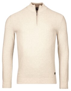 Baileys Diagonal Structure Knit Uni Color Half Zip Collar Pullover Kitt Melange