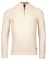 Baileys Diagonal Structure Knit Uni Color Half Zip Collar Trui Kitt Melange