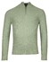 Baileys Diagonal Structure Knit Uni Color Half Zip Collar Trui Misty Green Melange