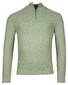 Baileys Diagonal Structure Knit Uni Color Half Zip Collar Trui Misty Green Melange