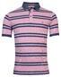 Baileys Duo Yarn Dyed Stripe Denim Collar Solid Piqué Polo Lila