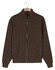 Baileys Faux-Uni Sweat Cardigan Zip Cotton Blend Vest Bruin