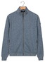 Baileys Faux-Uni Sweat Cardigan Zip Cotton Blend Vest Mid Denim Blue