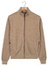 Baileys Faux-Uni Sweat Cardigan Zip Cotton Blend Vest Taupe