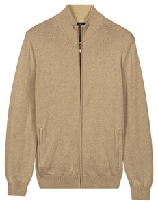 Baileys Fine Knit Full Zip Cardigan Taupe