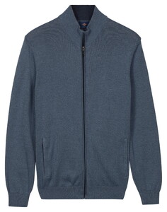 Baileys Fine Knit Full Zip Vest Dark Denim Blue