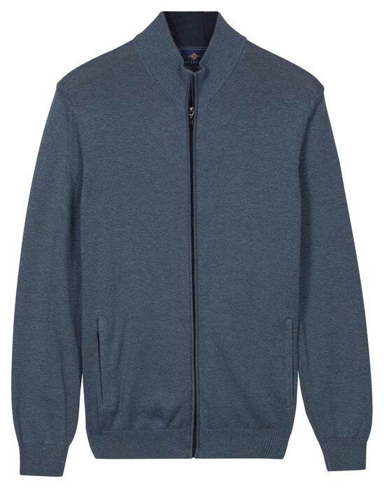 Baileys Fine Knit Full Zip Vest Dark Denim Blue