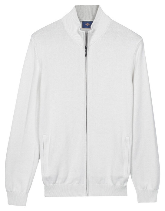 Baileys Fine Knit Full Zip Vest Soft Grey
