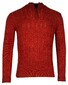 Baileys Front Cable Knit Lambswool Half Zip Trui Deep Red