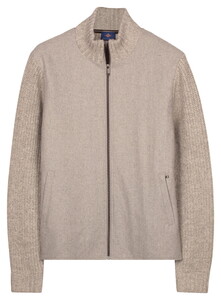 Baileys Front Flannel Slightly Padded Full Zip Cardigan Mushroom