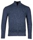 Baileys Front Panel Three Color Knit Cardigan Zip Structure Vest Deep Denim Blue