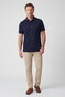 Baileys Full Buttoned Short Sleeve Polo Dark Blue