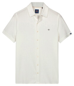 Baileys Full Buttoned Short Sleeve Polo Off White