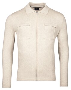 Baileys Full Zip Cardigan Flat Knit Collar Double Breast Pockets Kitt Melange