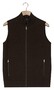 Baileys Full Zip Front Back Knit Stitch Cotton Cashmere Gilet Dark Brown