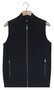 Baileys Full Zip Front Back Knit Stitch Cotton Cashmere Gilet Navy