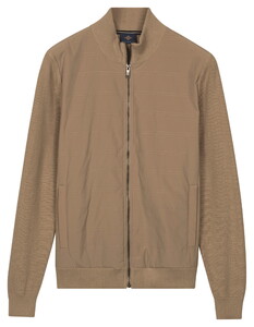Baileys Full Zip Front Body Light Padded Quilted Cardigan Sand