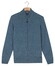 Baileys Full Zip Front Body Structure Knit Cardigan Mid Denim Blue