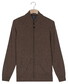 Baileys Full Zip Front Body Structure Knit Vest Donker Taupe