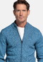 Baileys Full Zip Front Body Structure Knit Vest Mid Denim Blue