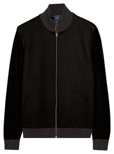 Baileys Full Zip Front Soft Flannel Twill Cardigan Dark Anthracite