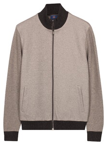 Baileys Full Zip Front Soft Flannel Twill Cardigan Steel Grey