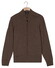 Baileys Full Zip Lambswool Single Knit Vest Donker Taupe