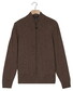 Baileys Full Zip Lambswool Single Knit Vest Donker Taupe