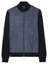Baileys Full Zip Milano Knit Suedine Front Light Padded Quilted Cardigan Dark Denim Blue