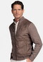 Baileys Full Zip Milano Knit Suedine Front Light Padded Quilted Vest Donker Taupe