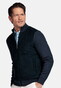 Baileys Full Zip Milano Knit Suedine Front Light Padded Quilted Vest Navy