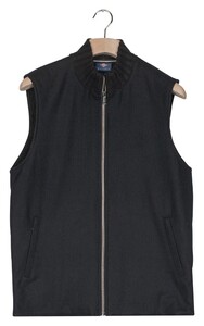 Baileys Full Zip No Sleeve Front Light Padded Flannel Fabric Waistcoat Navy