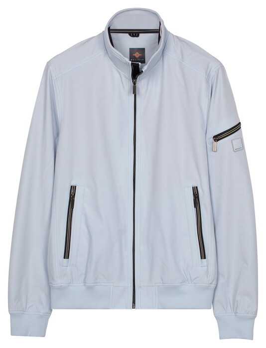 Baileys Full Zip Sleeve Pocket Solid Color Jack Cloud Blue