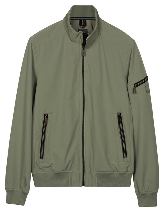 Baileys Full Zip Sleeve Pocket Solid Color Jack Misty Green