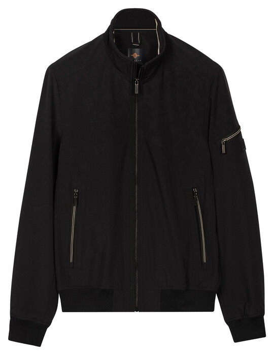 Baileys Full Zip Sleeve Pocket Solid Color Jack Navy