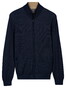 Baileys Full Zip Two-Tone Fine Textured Jacquard Allover Plated Cardigan Dark Blue