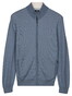 Baileys Full Zip Two-Tone Fine Textured Jacquard Allover Plated Cardigan Riviera Blue
