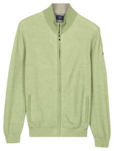 Baileys Full Zip Two-Tone Fine Textured Jacquard Allover Plated Vest Soft Green