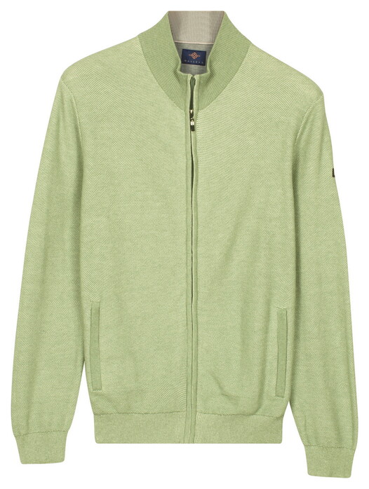 Baileys Full Zip Two-Tone Fine Textured Jacquard Allover Plated Vest Soft Green