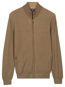 Baileys Full Zip Two-Tone Fine Textured Jacquard Allover Plated Vest Taupe