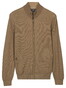 Baileys Full Zip Two-Tone Fine Textured Jacquard Allover Plated Vest Taupe