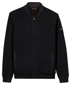 Baileys Fully Lined Cotton Cashmere Full Zip Cardigan Dark Anthracite
