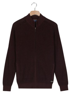 Baileys Fullzip Allover Structure Vest Deep Mauve