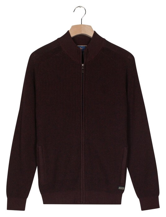 Baileys Fullzip Allover Structure Vest Deep Mauve